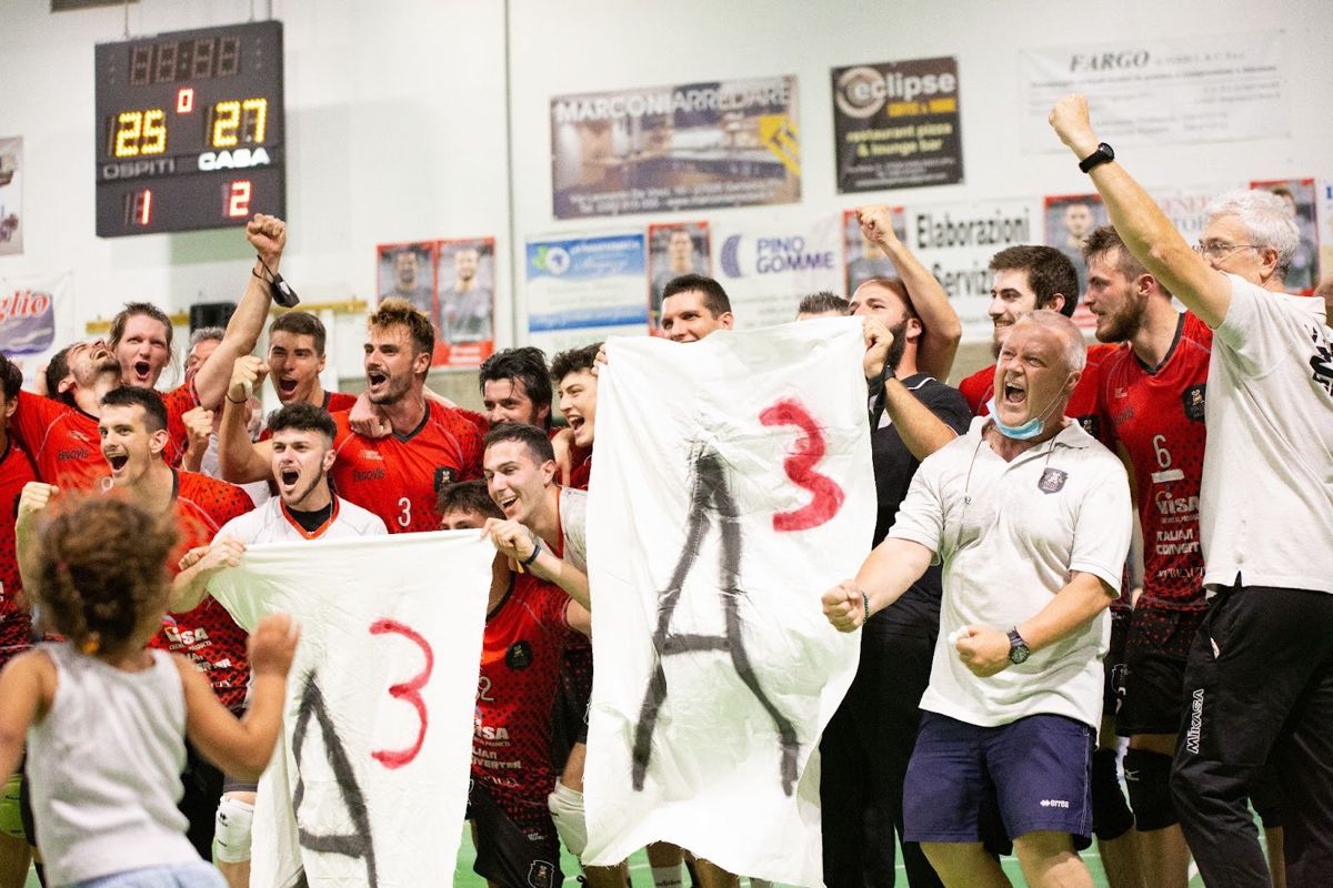 Volley Garlasco celebrating promotion to Serie A3